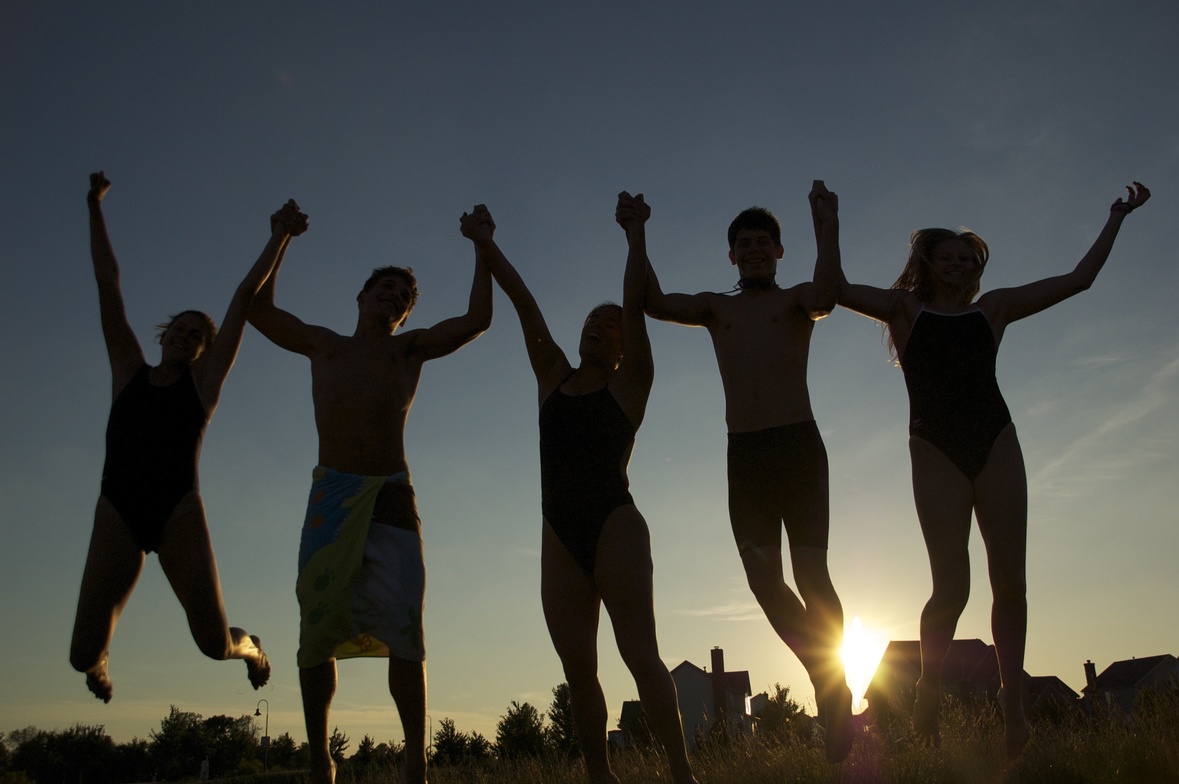 Group of teenagers together outdoors